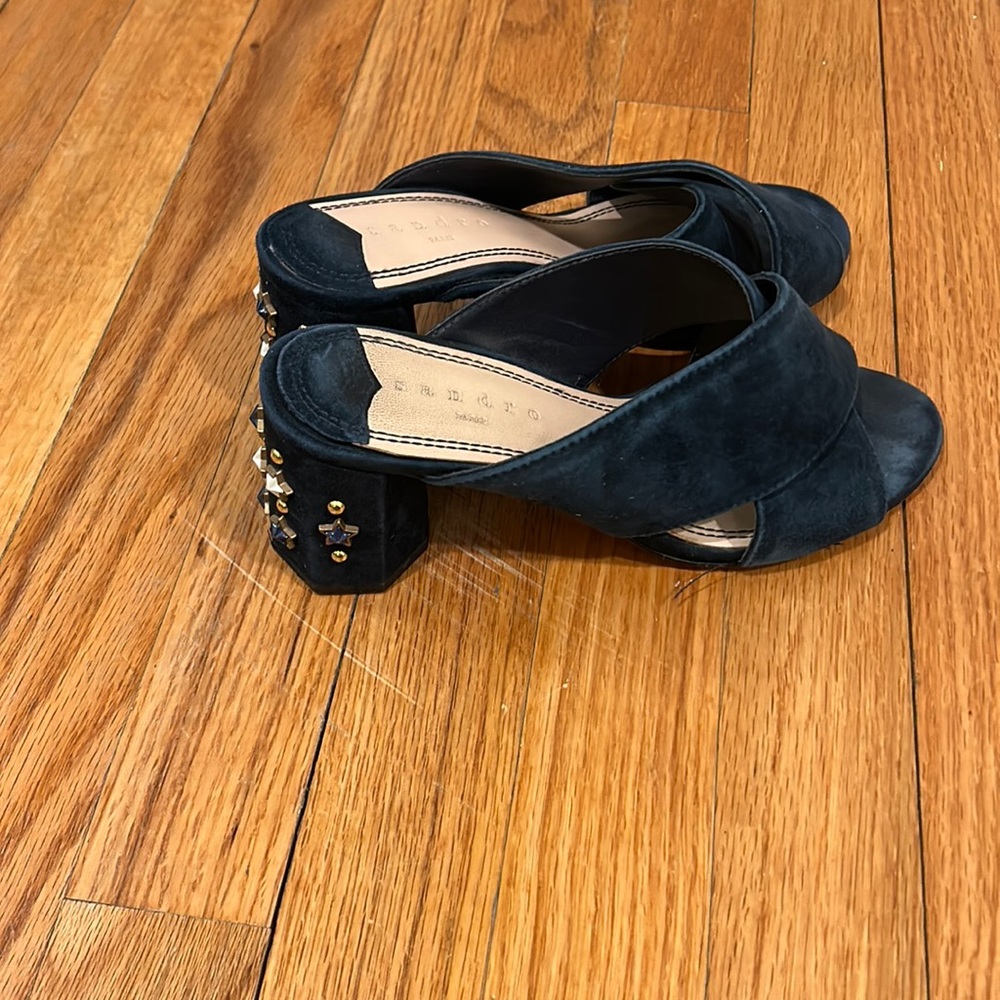 Sandro block heel sandals with stars